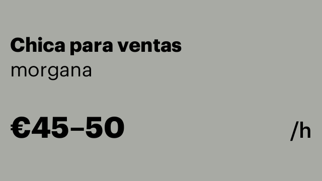 Chica para ventas