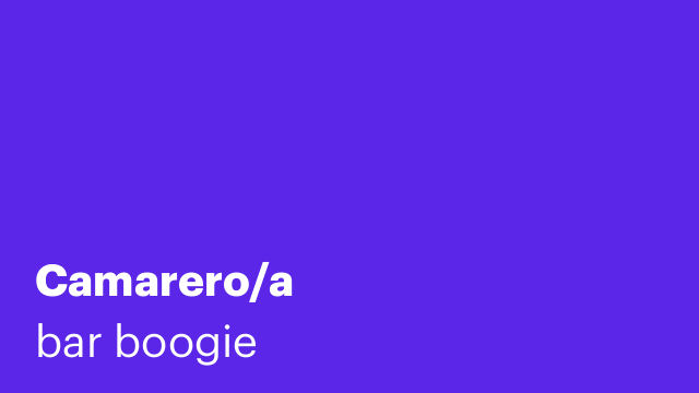 Camarero/a