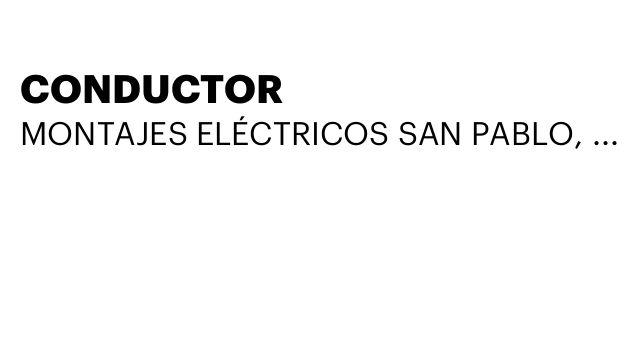 CONDUCTOR