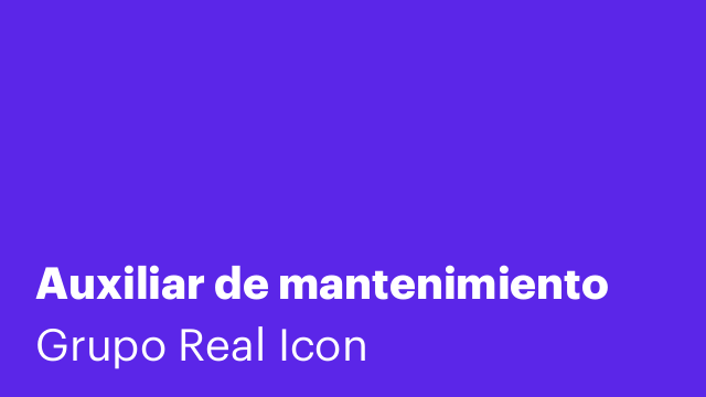 Auxiliar de mantenimiento