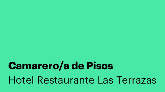 Camarero/a de Pisos