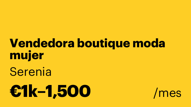 Vendedora boutique moda mujer