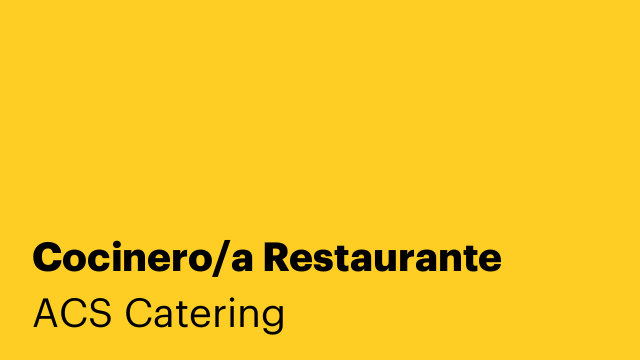 Cocinero/a Restaurante