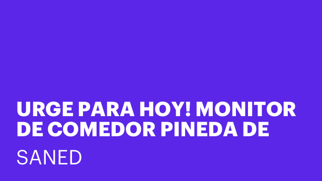 URGE PARA HOY! MONITOR DE COMEDOR PINEDA DE MAR