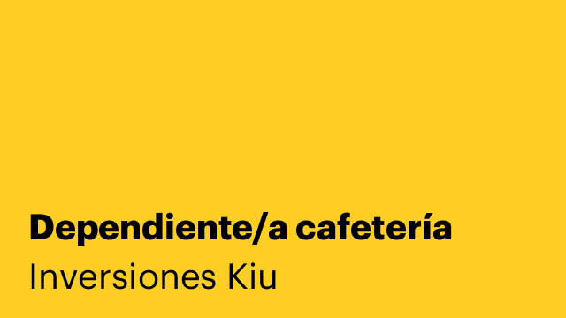 Dependiente/a cafetería