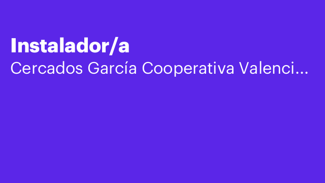Instalador/a