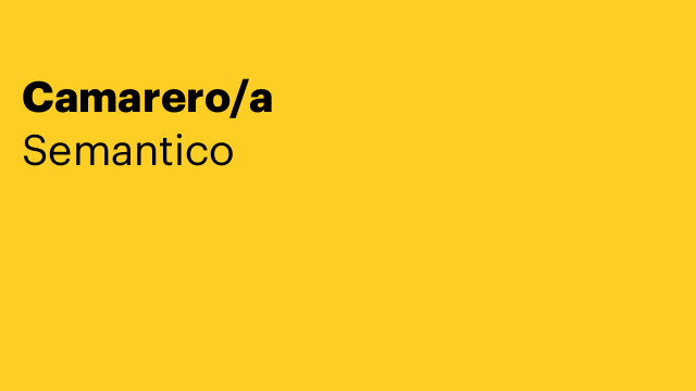Camarero/a
