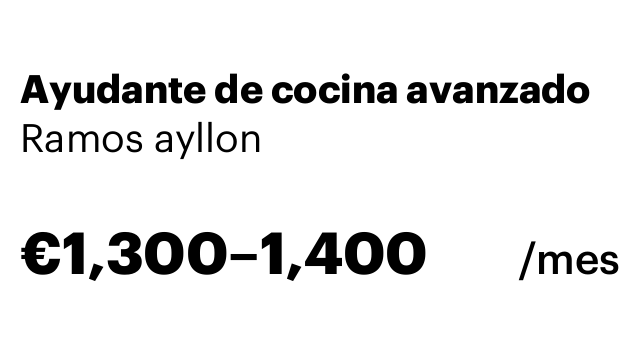 Ayudante de cocina avanzado