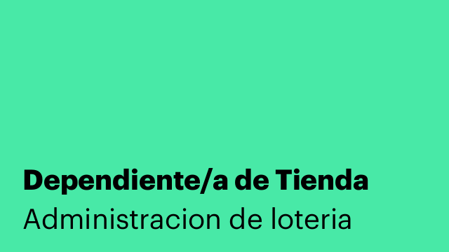 Dependiente/a de Tienda