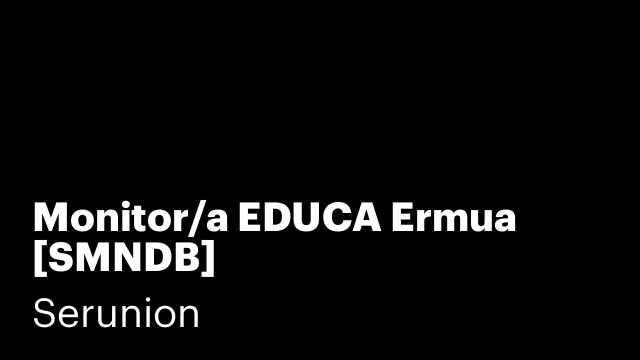 Monitor/a EDUCA Ermua [SMNDB]