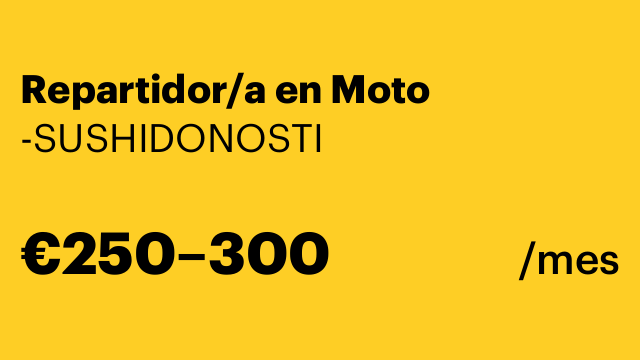 Repartidor/a en Moto