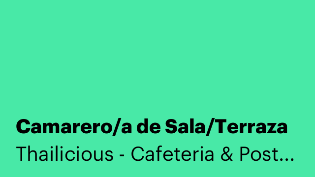 Camarero/a de Sala/Terraza