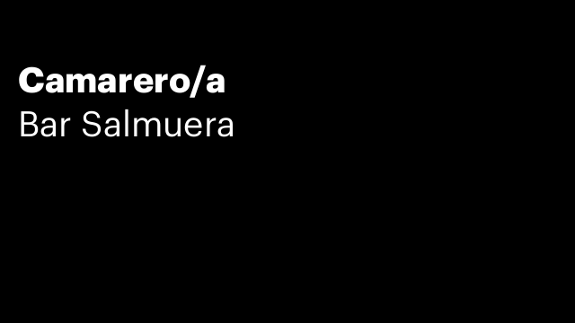 Camarero/a
