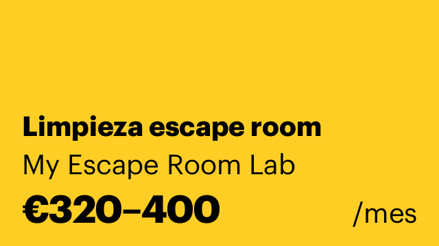 Limpieza escape room