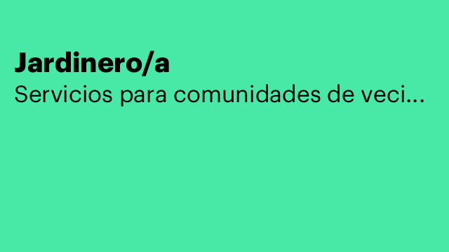 Jardinero/a