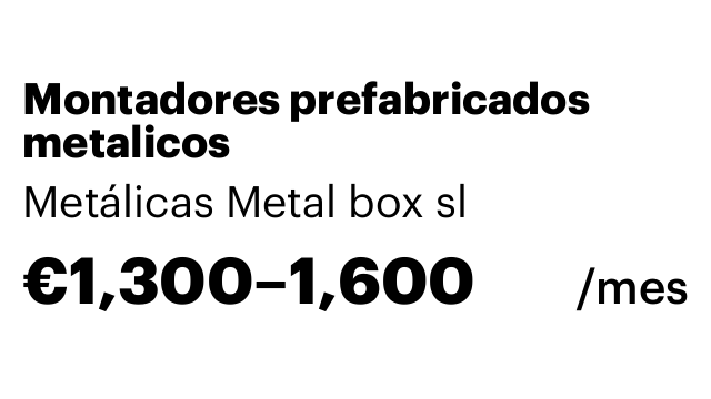 Montadores prefabricados metalicos