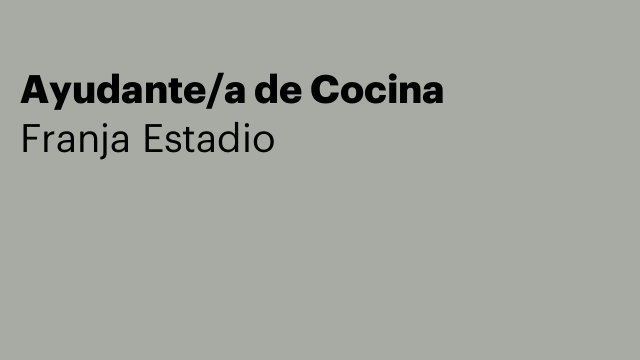 Ayudante/a de Cocina