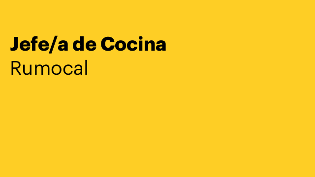 Jefe/a de Cocina