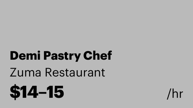 Demi Pastry Chef