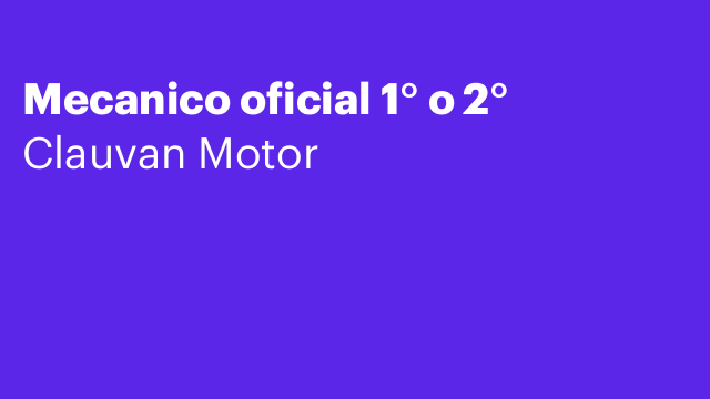Mecanico oficial 1° o 2°