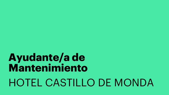 Ayudante/a de Mantenimiento