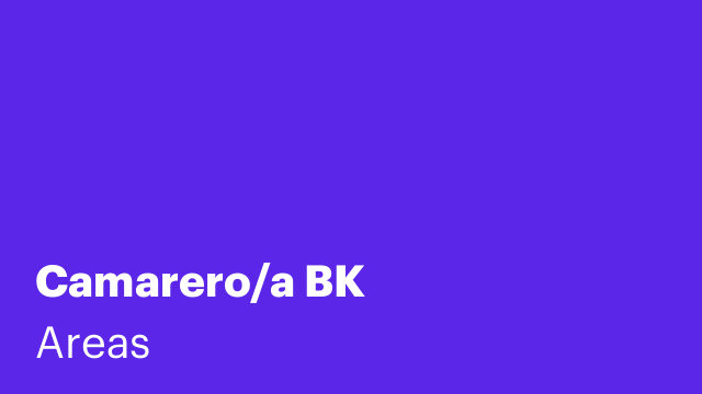 Camarero/a BK