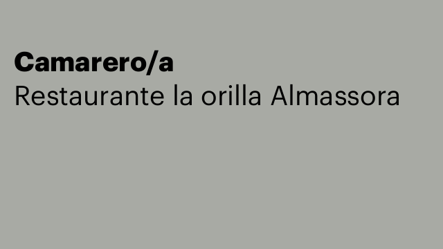 Camarero/a