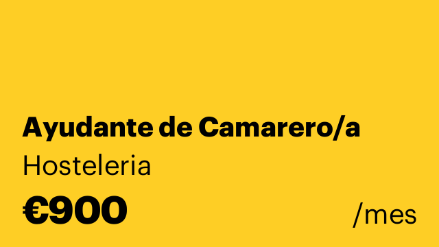 Ayudante de Camarero/a