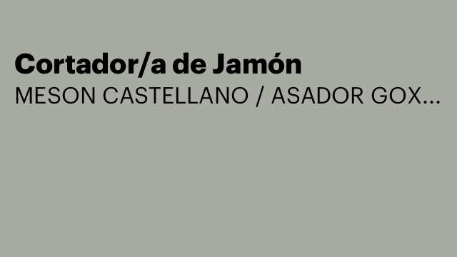 Cortador/a de Jamón