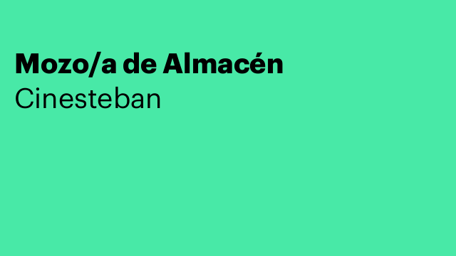 Mozo/a de Almacén