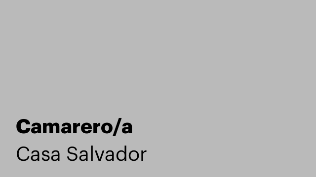 Camarero/a