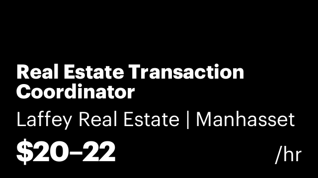 Real Estate Transaction Coordinator