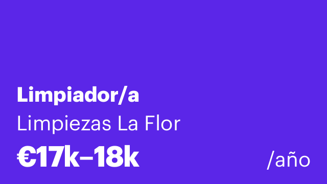 Limpiador/a