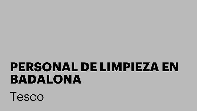 PERSONAL DE LIMPIEZA EN BADALONA