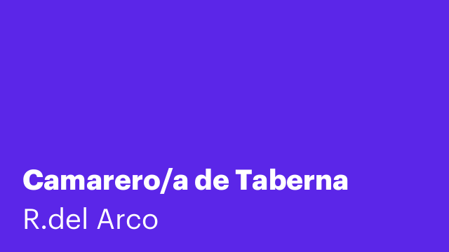 Camarero/a de Taberna