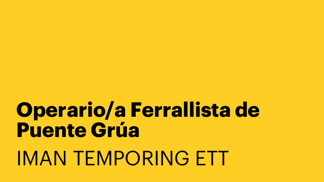 Operario/a Ferrallista de Puente Grúa