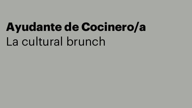 Ayudante de Cocinero/a