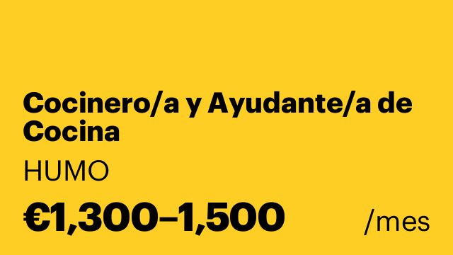Cocinero/a y Ayudante/a de Cocina