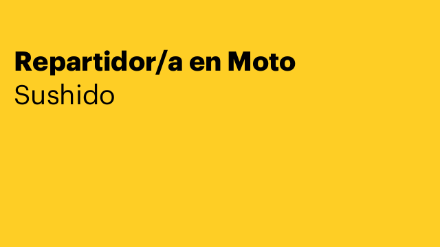 Repartidor/a en Moto
