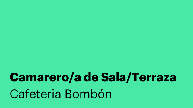 Camarero/a de Sala/Terraza