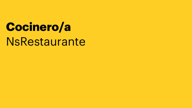 Cocinero/a