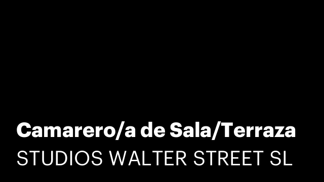 Camarero/a de Sala/Terraza