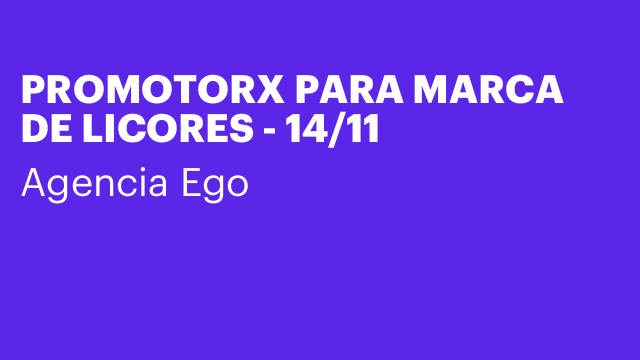 PROMOTORX PARA MARCA DE LICORES - 14/11