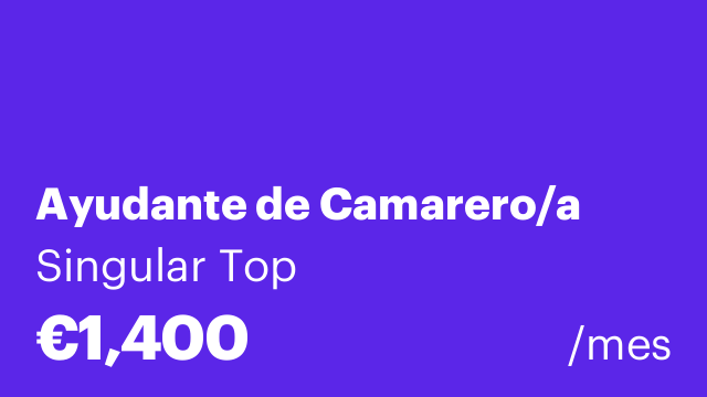 Ayudante de Camarero/a