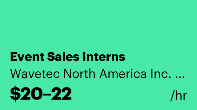 Event Sales Interns