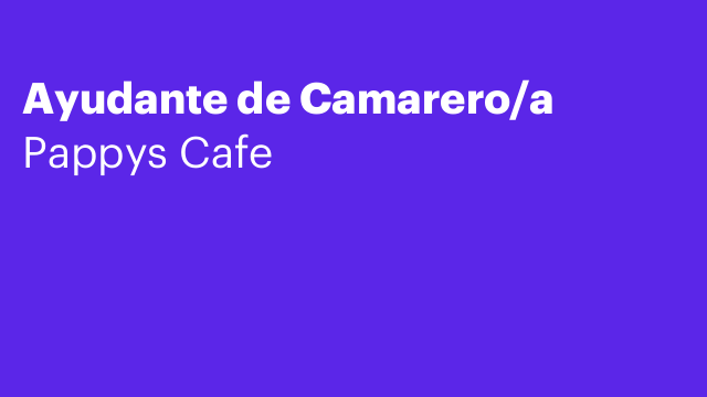 Ayudante de Camarero/a