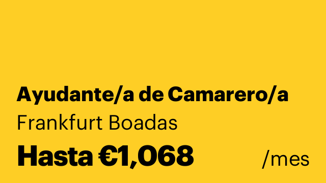 Ayudante/a de Camarero/a