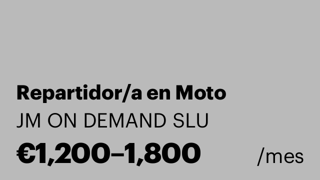 Repartidor/a en Moto
