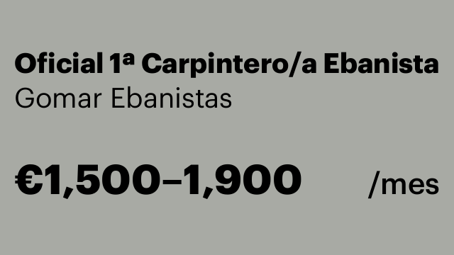 Oficial 1ª Carpintero/a Ebanista