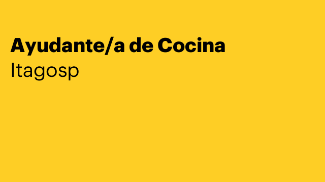 Ayudante/a de Cocina